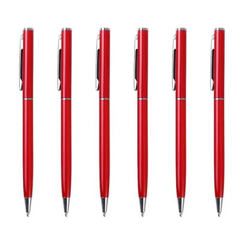 Zqxnt 6 Stück Metall-Kugelschreiber, Büro, Signierstift, nachfüllbar, reibungsloses Schreiben, Business-Stift von Zqxnt