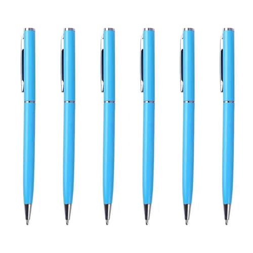 Zqxnt 6 Stück Metall-Kugelschreiber, Büro, Signierstift, nachfüllbar, reibungsloses Schreiben, Business-Stift von Zqxnt