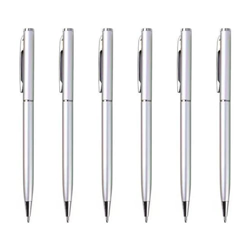 Zqxnt 6 Stück Metall-Kugelschreiber, Büro, Signierstift, nachfüllbar, reibungsloses Schreiben, Business-Stift von Zqxnt