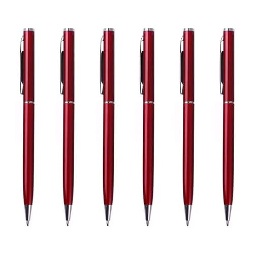 Zqxnt 6 Stück Metall-Kugelschreiber, Büro, Signierstift, nachfüllbar, reibungsloses Schreiben, Business-Stift von Zqxnt