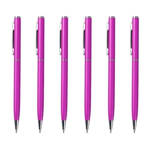 Zqxnt 6 Stück Metall-Kugelschreiber, Büro, Signierstift, nachfüllbar, reibungsloses Schreiben, Business-Stift von Zqxnt