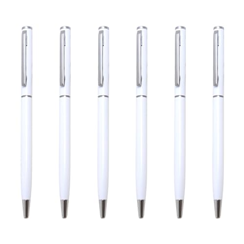 Zqxnt 6 Stück Metall-Kugelschreiber, Büro, Signierstift, nachfüllbar, reibungsloses Schreiben, Business-Stift von Zqxnt