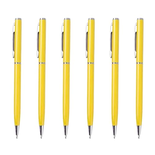 Zqxnt 6 Stück Metall-Kugelschreiber, Büro, Signierstift, nachfüllbar, reibungsloses Schreiben, Business-Stift von Zqxnt