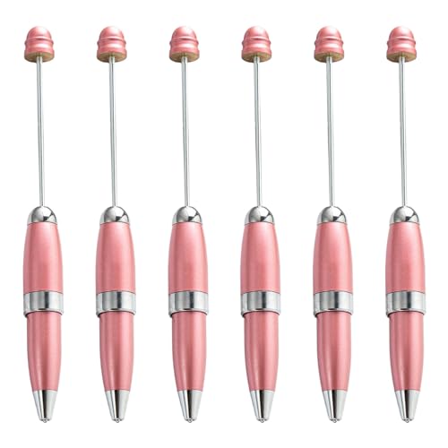 Zqxnt 6 x Perlen-Kugelschreiber, 1,0 mm, Metall, Schreibwaren-Stift, Perlenstift für Schule, Büro von Zqxnt