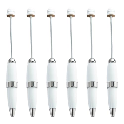Zqxnt 6 x Perlen-Kugelschreiber, 1,0 mm, Metall, Schreibwaren-Stift, Perlenstift für Schule, Büro von Zqxnt