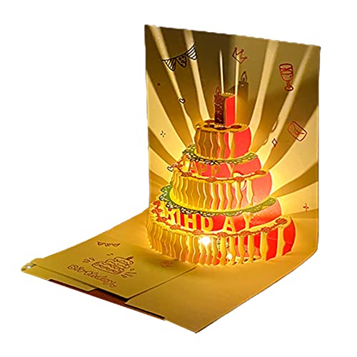 Zqxnt Musik Geburtstag Geschenkkarte 3D Popup Grußkarte Mit LED Light And Music Geburtstag Geschenk Für Frauen Männer Mutter Freund Frau Zqxnt Musik Geburtstag Geschenkkarte 3D Popup Grußkarte Mit LED Light And Music Geburtstag Geschenk Für Frauen Männer Mutter Freund Frau von Zqxnt