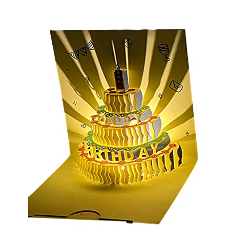 Zqxnt Musik Geburtstag Geschenkkarte 3D Popup Grußkarte Mit LED Light And Music Geburtstag Geschenk Für Frauen Männer Mutter Freund Frau Zqxnt Musik Geburtstag Geschenkkarte 3D Popup Grußkarte Mit LED Light And Music Geburtstag Geschenk Für Frauen Männer Mutter Freund Frau von Zqxnt