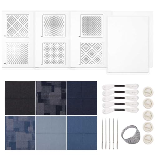 Zqxnt Stickerei Set Mit Jeans Stoff Faden Nadel Fingerhut Wasserlöslicher Stabilisator Für Stickereien Machen Nadelhandwerk Stickpack Zqxnt Stickerei Set Mit Jeans Stoff Faden Nadel Fingerhut Wasserlöslicher Stabilisator Für Stickereien Machen Nadelhandwerk Stickpack von Zqxnt