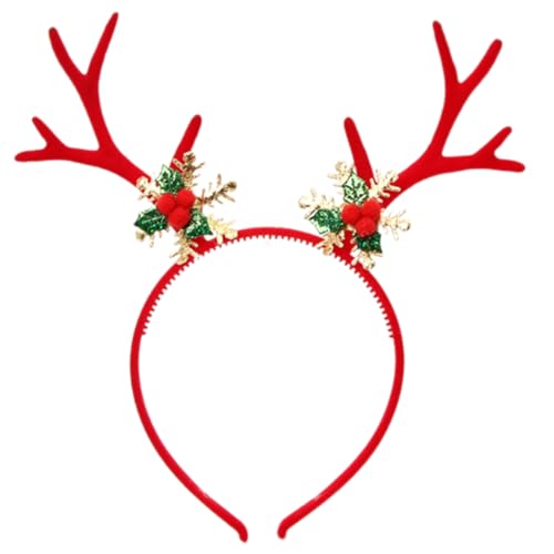 Zqxnt Weihnachtsdekorative Haarband Erwachsener Kinder Weihnachten Rentier Hairhoop Bühnenshow Stirnbandfestival Feiern Kopfbedeckungen von Zqxnt