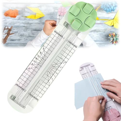 4 in 1 Paper Cutter Duomiluo, 4-in-1 Multi-Function Paper Trimmer, 4 Style Multi-Function Trimmer with Straight, Wavy, Perforation and Crease Blade, for Cutting Paper,Coupons (Green) von ZrdlqlLcjxy