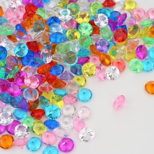 Zsail Acryl Diamant,Farbe Kristall Runde Diamant Kristalle Schatz Edelsteine, Chest Hunt Party, Vase Füller (gem 30mm) von Zsail