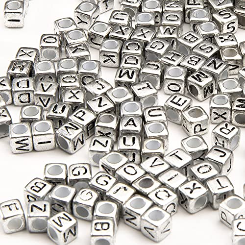 Zsail Buchstabe Perlen 1200pcs Acryl Alphabet Buchstabe Perlen A-Z Buchstabe für Schmuck Herstellung (6mm Splitter) von Zsail
