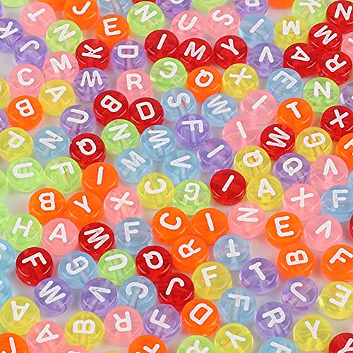 Zsail Buchstabe Perlen 1200pcs Acryl Alphabet Buchstabe Perlen A-Z Buchstabe für Schmuck Herstellung (bg Farbe Gelbgold) (bg Farbe mattiert) von Zsail