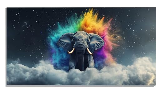 Elefant Malen Nach Zahlen Erwachsene, Farbe Malen Nach Zahlen Kinder Anfänger, DIY Ölgemälde Leinwand 90x180cm mit 3 Pinsels und Farbe Acrylfarbe, Aesthetic Room Decor, Geschenke für Männer, -179 von Zsccvzlu