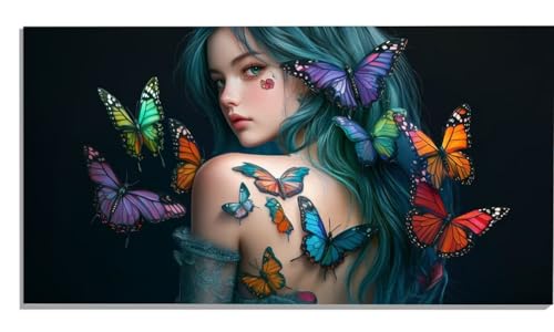 Frau Malen Nach Zahlen Erwachsene Schmetterling Paint by Numbers DIY Set Erwachsene Malen Nach Zahlen Ohne Rahmen 100x200cm Groß Leinwand Ölgemälde mit 3 Pinsels Und Acrylfarbe,Wanddeko Wohnzimmer-340 Frau Malen Nach Zahlen Erwachsene Schmetterling Paint by Numbers DIY Set Erwachsene Malen Nach Zahlen Ohne Rahmen 100x200cm Groß Leinwand Ölgemälde mit 3 Pinsels Und Acrylfarbe,Wanddeko Wohnzimmer-340 von Zsccvzlu