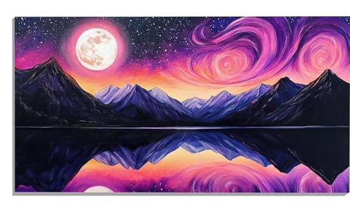 Gebirge Malen Nach Zahlen Erwachsene Mond Paint by Numbers DIY Set Erwachsene Malen Nach Zahlen Ohne Rahmen 100x200cm Groß Leinwand Ölgemälde mit 3 Pinsels Und Acrylfarbe, Wanddeko Wohnzimmer -160 Gebirge Malen Nach Zahlen Erwachsene Mond Paint by Numbers DIY Set Erwachsene Malen Nach Zahlen Ohne Rahmen 100x200cm Groß Leinwand Ölgemälde mit 3 Pinsels Und Acrylfarbe, Wanddeko Wohnzimmer -160 von Zsccvzlu
