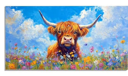 Hochlandrinder Malen Nach Zahlen Erwachsene Blume Paint by Numbers DIY Set Erwachsene Malen Nach Zahlen 100x200cm Groß Leinwand Ölgemälde mit 3 Pinsels Und Acrylfarbe, Home Wanddeko Wohnzimmer -730 Hochlandrinder Malen Nach Zahlen Erwachsene Blume Paint by Numbers DIY Set Erwachsene Malen Nach Zahlen 100x200cm Groß Leinwand Ölgemälde mit 3 Pinsels Und Acrylfarbe, Home Wanddeko Wohnzimmer -730 von Zsccvzlu