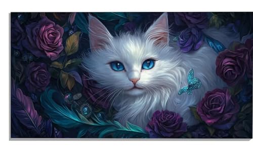 Katze Malen Nach Zahlen Erwachsene Rose Paint by Numbers DIY Set Erwachsene Malen Nach Zahlen Ohne Rahmen 70x140cm Groß Leinwand Ölgemälde mit 3 Pinsels Und Acrylfarbe, Home Wanddeko Wohnzimmer -187 Katze Malen Nach Zahlen Erwachsene Rose Paint by Numbers DIY Set Erwachsene Malen Nach Zahlen Ohne Rahmen 70x140cm Groß Leinwand Ölgemälde mit 3 Pinsels Und Acrylfarbe, Home Wanddeko Wohnzimmer -187 von Zsccvzlu