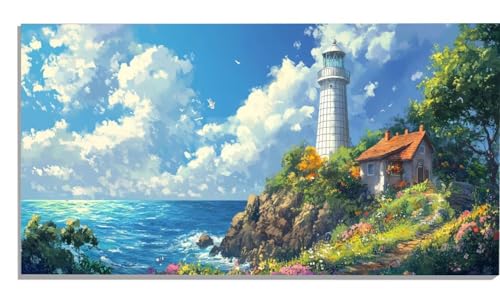 Leuchtturm Malen Nach Zahlen Erwachsene, Landschaft Malen Nach Zahlen Kinder Anfänger, DIY Ölgemälde Leinwand 100x200cm mit 3 Pinsels und Farbe Acrylfarbe, Aesthetic Room Decor, Geschenke, -690 Leuchtturm Malen Nach Zahlen Erwachsene, Landschaft Malen Nach Zahlen Kinder Anfänger, DIY Ölgemälde Leinwand 100x200cm mit 3 Pinsels und Farbe Acrylfarbe, Aesthetic Room Decor, Geschenke, -690 von Zsccvzlu