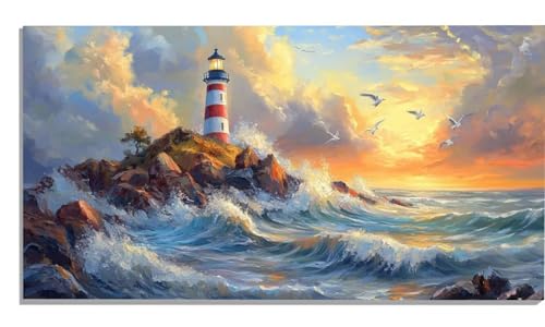 Leuchtturm Malen Nach Zahlen Erwachsene, Wellen Malen Nach Zahlen Kinder Anfänger, DIY Ölgemälde Leinwand 100x200cm mit 3 Pinsels und Farbe Acrylfarbe, Aesthetic Room Decor, Geschenke, Rahmenlos -210 Leuchtturm Malen Nach Zahlen Erwachsene, Wellen Malen Nach Zahlen Kinder Anfänger, DIY Ölgemälde Leinwand 100x200cm mit 3 Pinsels und Farbe Acrylfarbe, Aesthetic Room Decor, Geschenke, Rahmenlos -210 von Zsccvzlu