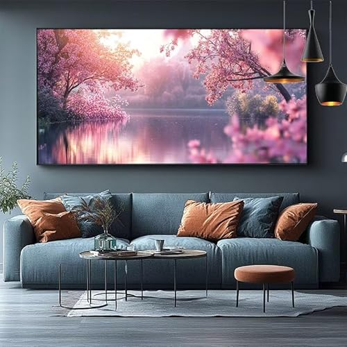 Malen Nach Zahlen Erwachsene Kirschblüten, See Malen Nach Zahlen Erwachsene Groß XXL 100x200cm, DIY Handgemalt Ölgemälde Kit mit Pinseln und Acrylfarbe für Zimmer Deko Aesthetic, Geschenke -290 Malen Nach Zahlen Erwachsene Kirschblüten, See Malen Nach Zahlen Erwachsene Groß XXL 100x200cm, DIY Handgemalt Ölgemälde Kit mit Pinseln und Acrylfarbe für Zimmer Deko Aesthetic, Geschenke -290 von Zsccvzlu