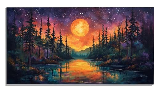 Mond Malen Nach Zahlen Erwachsene, See Malen Nach Zahlen Kinder Anfänger, DIY Ölgemälde Leinwand 40x80cm mit 3 Pinsels und Farbe Acrylfarbe, Aesthetic Room Decor, Geschenke für Männer, Rahmenlos -1764 Mond Malen Nach Zahlen Erwachsene, See Malen Nach Zahlen Kinder Anfänger, DIY Ölgemälde Leinwand 40x80cm mit 3 Pinsels und Farbe Acrylfarbe, Aesthetic Room Decor, Geschenke für Männer, Rahmenlos -1764 von Zsccvzlu