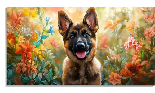 Schäferhund Malen Nach Zahlen Erwachsene Blume Paint by Numbers DIY Set Erwachsene Malen Nach Zahlen Ohne Rahmen 80x160cm Groß Leinwand Ölgemälde mit 3 Pinsels Und Acrylfarbe, Wanddeko Wohnzimmer -548 Schäferhund Malen Nach Zahlen Erwachsene Blume Paint by Numbers DIY Set Erwachsene Malen Nach Zahlen Ohne Rahmen 80x160cm Groß Leinwand Ölgemälde mit 3 Pinsels Und Acrylfarbe, Wanddeko Wohnzimmer -548 von Zsccvzlu