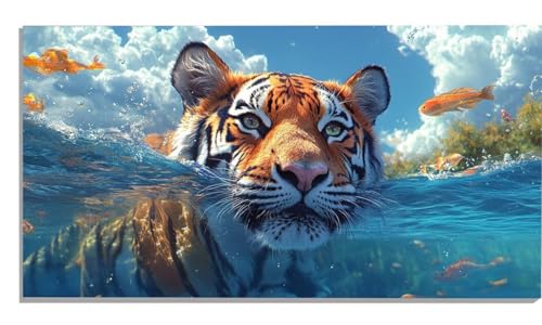 Tiger Malen Nach Zahlen Erwachsene Fisch Paint by Numbers DIY Set Erwachsene Malen Nach Zahlen Ohne Rahmen 100x200cm Groß Leinwand Ölgemälde mit 3 Pinsels Und Acrylfarbe, Wanddeko Wohnzimmer -2320 Tiger Malen Nach Zahlen Erwachsene Fisch Paint by Numbers DIY Set Erwachsene Malen Nach Zahlen Ohne Rahmen 100x200cm Groß Leinwand Ölgemälde mit 3 Pinsels Und Acrylfarbe, Wanddeko Wohnzimmer -2320 von Zsccvzlu