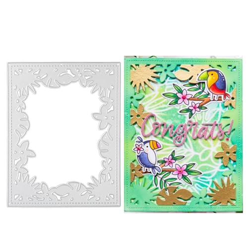 Palmenrahmen-Stanzformen für Kartenherstellung, Metall-Stanzformen, Prägepapier-Stanzformen für Scrapbooking, Bastelarbeiten, Alben, Kartenherstellung von Zshyocta