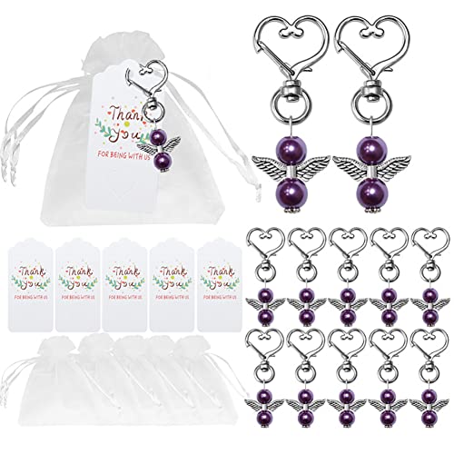 20 Stück Schutzengel-Schlüsselanhänger für Babyparty, Andenken, Brautparty, Hochzeitsanhänger für Gäste von Ztexkee