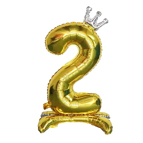 32 Zoll Gold Große 0-9 Zahlenballons, Big Number Balloon Digital 0-9 Geburtstag Party Dekorationen für Babyparty, Geburtstagsfeier, Hochzeit, Brautparty, Verlobung, Jubiläum, Fotoshooting von Ztexkee