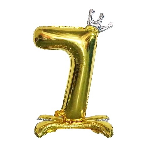 32 Zoll Gold Große 0-9 Zahlenballons, Big Number Balloon Digital 0-9 Geburtstag Party Dekorationen für Babyparty, Geburtstagsfeier, Hochzeit, Brautparty, Verlobung, Jubiläum, Fotoshooting von Ztexkee