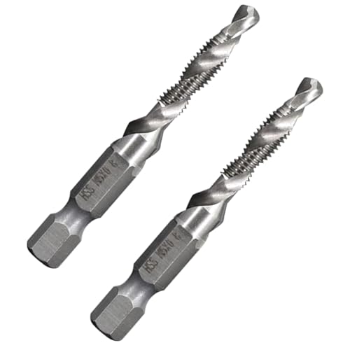 Ztolbriy 2 Stück kombinierter Bohrer Gewindebohrer M6 x 1, TiAlN beschichtet, Spiralschneide aus Kobalt, Ersatzwerkzeug für Metallbearbeitung Ztolbriy 2 Stück kombinierter Bohrer Gewindebohrer M6 x 1, TiAlN beschichtet, Spiralschneide aus Kobalt, Ersatzwerkzeug für Metallbearbeitung von Ztolbriy