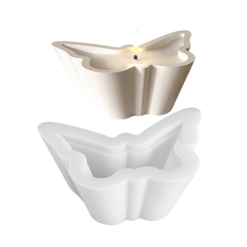 Zuasdvnk Kerzen-Glasform,Glas Harzform Mit Deckel - Schmetterling Zement Gips Gießform Mit Pflanzentopf-Werkzeug Für Tischdekoration & Wohnaccessoires von Zuasdvnk