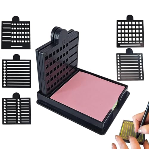 Zuasdvnk Post -Note -Halter, Sticky Note Holder,Notepad Sticky Holder - wiederverwendbares tragbares Schreibtisch Organizer mit 5 Vorlagen für Papiernotizen Bindemittel Lehrer von Zuasdvnk