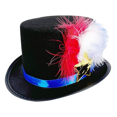 Zuasdvnk Rot-weißer und Hut – 4. Juli Stern rot weiß blau Federhut – lustiger festlicher Party-Kopfschmuck, Karnevals-Kopfbedeckung, Urlaubsparade-Requisite für Unabhängigkeitstag Zuasdvnk Rot-weißer und Hut – 4. Juli Stern rot weiß blau Federhut – lustiger festlicher Party-Kopfschmuck, Karnevals-Kopfbedeckung, Urlaubsparade-Requisite für Unabhängigkeitstag von Zuasdvnk