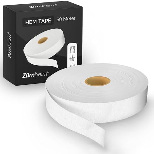 Zürnheim Saumband 30 Meter I 20mm Breit I Bügelband für Bügeln I Bügelkleber Vorhänge Gardinen besser als nähen Saumvlies von Zürnheim