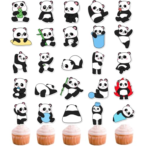 (2 in 1)50 Stück Cupcake-Topper, Krankenpflege-Abschluss-Cupcake, medizinischer Rn-Doktor, Krankenschwester-Motto-Partyzubehör (Panda) von Zuisytm