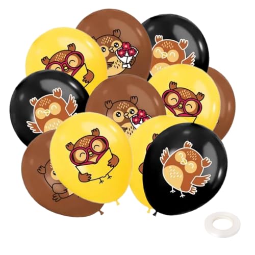 15 Stück 12 Zoll Eule Latex Luftballons Niedliche Eule Luftballons für Dschungel Tiere Party Dekorationen (Eule) von Zuisytm
