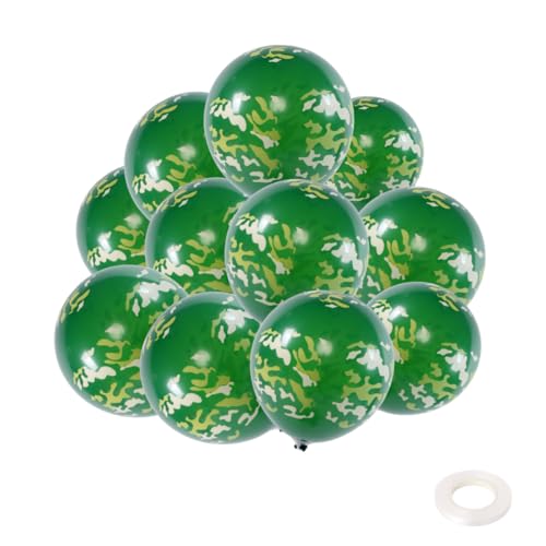 20 Stück 12 Zoll Camouflage Latex Ballons für Geburtstag Soldat Militär Thema Party Dekorationen (Militär) von Zuisytm