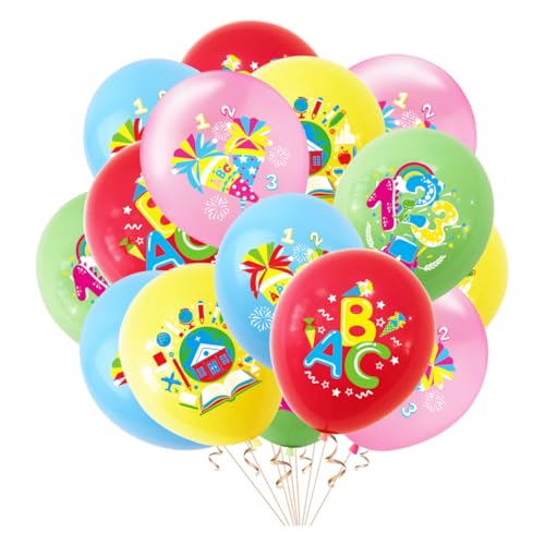 20 Stück 12 Zoll School Ballons, Latex Ballons für Welcome Back to School Party Zubehör (school) von Zuisytm