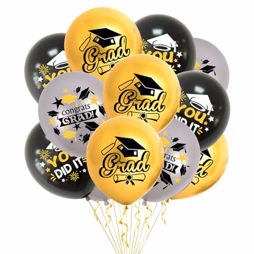 24 Stück 12 Zoll grad Ballons, 2025 graduation latex Ballons für grad Party Dekoration (Grad) von Zuisytm