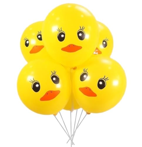 24 Stück 12 Zoll Entenballons, Enten-Latexballons, gelbe Ballons für Geburtstag, Babyparty, Enten-Mottoparty, Kindergarten-Dekoration (Ente) (duck) von Zuisytm