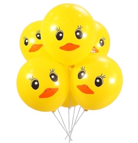 24 Stück Enten-Ballons, 30,5 cm, Latex-Luftballons für Geburtstag, Babyparty, Jahrestag, Party, Dekoration mit Band 24 Stück Enten-Ballons, 30,5 cm, Latex-Luftballons für Geburtstag, Babyparty, Jahrestag, Party, Dekoration mit Band von Zuisytm