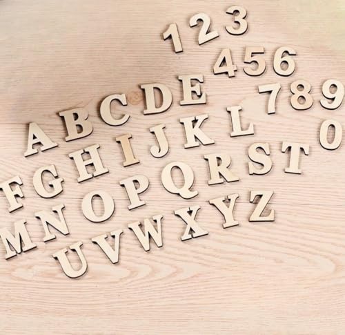258 Stück Mini-Holzbuchstaben, unlackierte Holzzahlen für Buchstabenbrett/Wanddekor/DIY/bemalt/pädagogisch 258 Stück Mini-Holzbuchstaben, unlackierte Holzzahlen für Buchstabenbrett/Wanddekor/DIY/bemalt/pädagogisch von Zuisytm