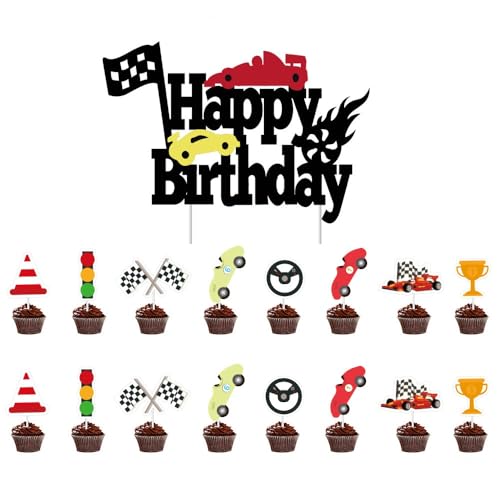 33 Stück Rennsport Cupcake Topper Auto Cupcake Dekoration Rennsport Party Zubehör Speed Party Babypartys Geburtstagsparty Rennauto Thema Party Zubehör 33 Stück Rennsport Cupcake Topper Auto Cupcake Dekoration Rennsport Party Zubehör Speed Party Babypartys Geburtstagsparty Rennauto Thema Party Zubehör von Zuisytm