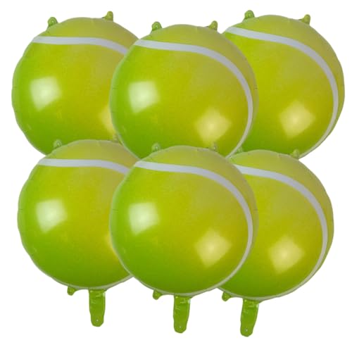 6 Stück Tennis Ballons 18 Zoll Mylar Luftballons für Geburtstag, Baby-Dusche, Tennis Party Dekoration 6 Stück Tennis Ballons 18 Zoll Mylar Luftballons für Geburtstag, Baby-Dusche, Tennis Party Dekoration von Zuisytm