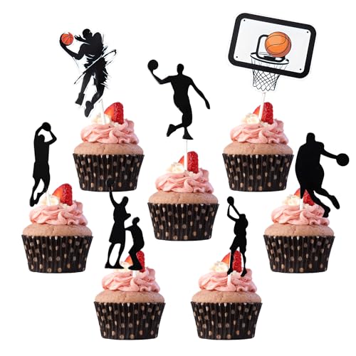 Zulbceo 7 Stück Kuchen Dekorationen, Basketball-Kuchen-Set, Kinderparty, Geburtstagskuchen Dekorationen, Party-Dekorationen. von Zulbceo