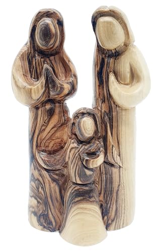 Zuluf Kleine Weihnachtskrippe aus Olivenholz, 15 cm, handgeschnitzt, Heilige Familie, Weihnachtsstatue, religiöse Holzfigur für katholisches Zuhause oder Kirche, Feiertagsdekoration – HOF006 Zuluf Kleine Weihnachtskrippe aus Olivenholz, 15 cm, handgeschnitzt, Heilige Familie, Weihnachtsstatue, religiöse Holzfigur für katholisches Zuhause oder Kirche, Feiertagsdekoration – HOF006 von Zuluf