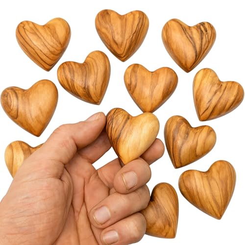 Zuluf Set mit 10 Olivenholz-Herzen, 4,3 x 3,8 cm, Großpackung, handgeschnitzte Holzherzen, Hochzeitsgeschenke, Party-Set, Valentinstag, Schüsselfüller, rustikale Heimdekoration, handgefertigt in Zuluf Set mit 10 Olivenholz-Herzen, 4,3 x 3,8 cm, Großpackung, handgeschnitzte Holzherzen, Hochzeitsgeschenke, Party-Set, Valentinstag, Schüsselfüller, rustikale Heimdekoration, handgefertigt in von Zuluf